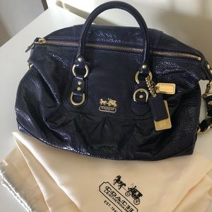 Coach Madison Sabrina Patent Satchel in Plum